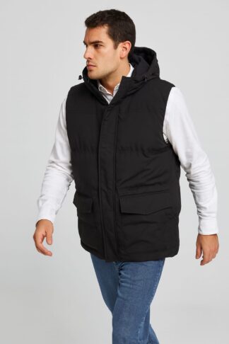 CHALECO HOMBRE C/CAPUCHA DESMONTABLE
