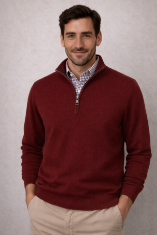 SWEATER LISO 1/2 CIERRE