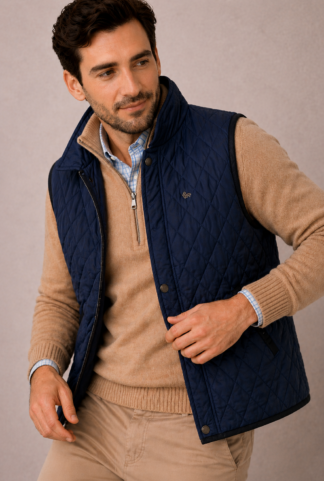 CHALECO MATELASSE C/BROCHE TLS
