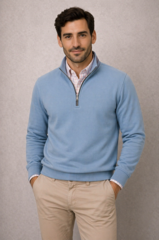 BUZO 1/2 CIERRE LISO