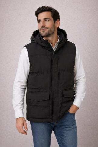 CHALECO HOMBRE C/CAPUCHA DESMONTABLE