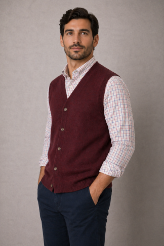 CARDIGAN LISO SIN MANGAS L.